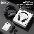 HOCO W65 Plus ANC Noise Reduction Bluetooth Headphones Over The Ear Wireless Big Earphone Hifi Sounds Sport Headsets With Button