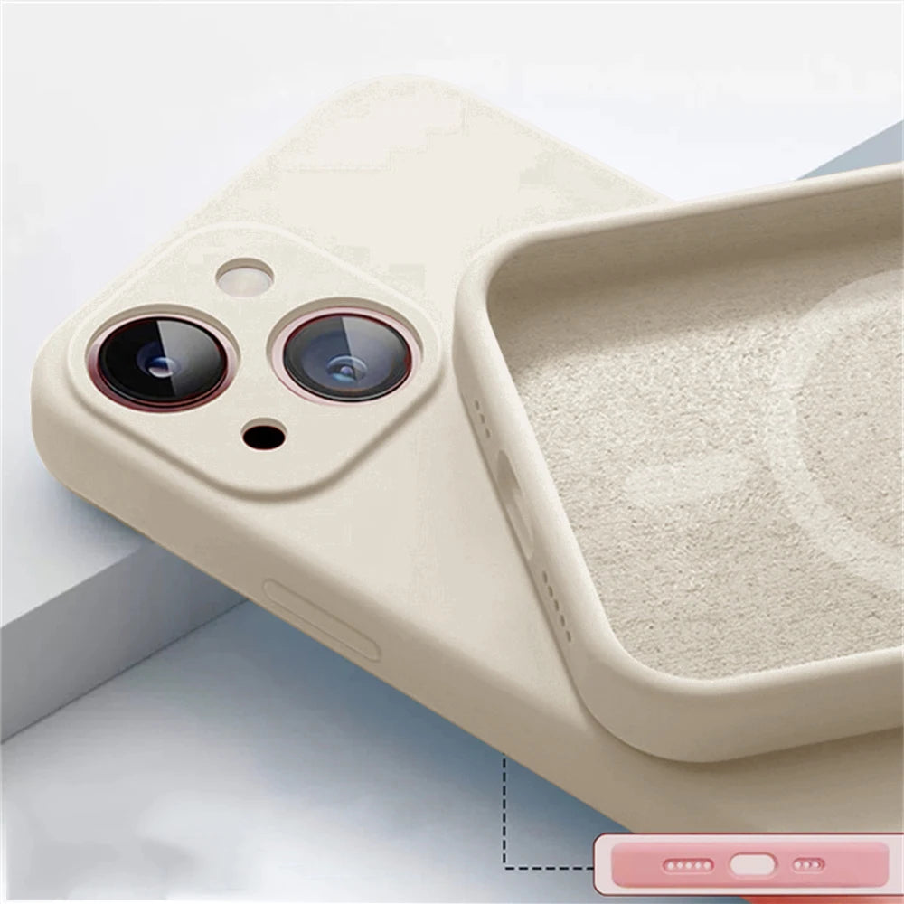 Magnetic Liquid Silicone Case – MagSafe Compatible | Camera Precise Cutout