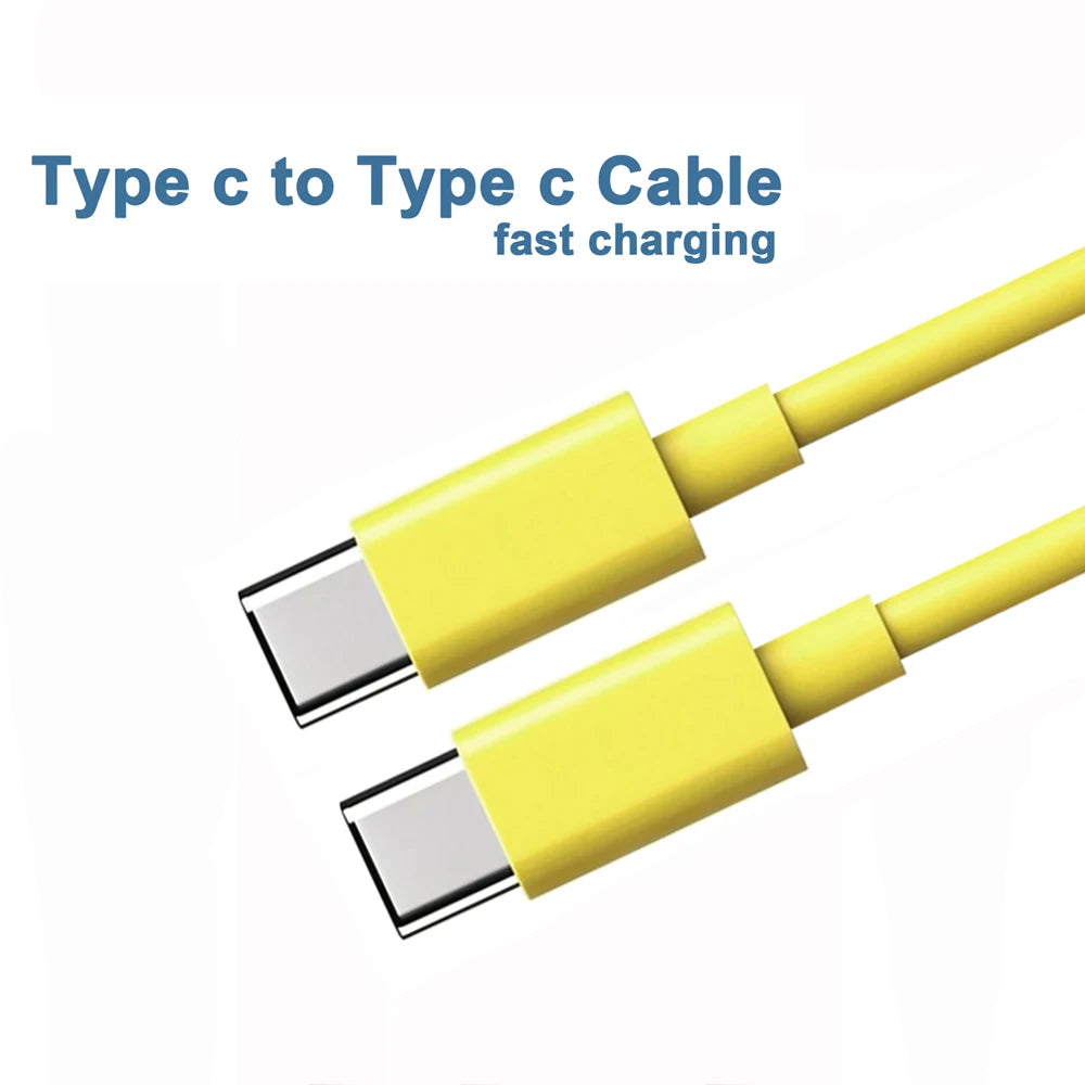 USB-C To USB-C Cable – 60W PD Fast Charge | High-Speed Data Transfer, Durable TPE Build
