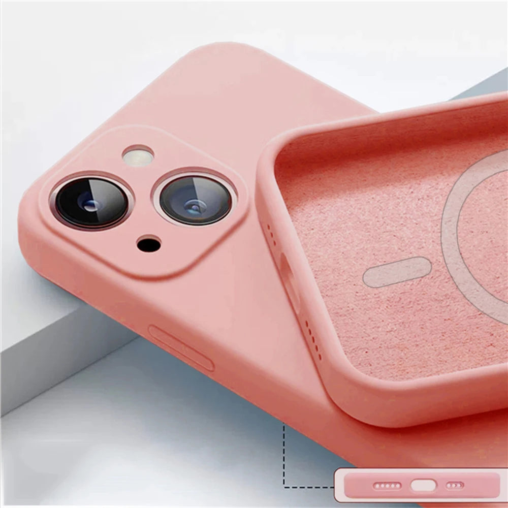 Magnetic Liquid Silicone Case – MagSafe Compatible | Camera Precise Cutout