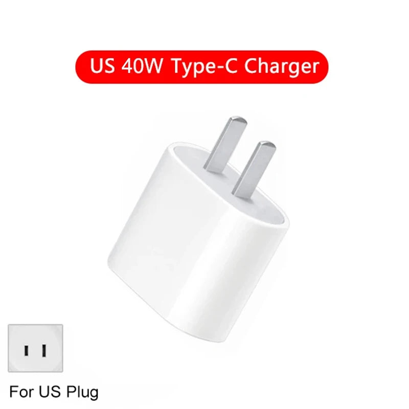 USB-C PD Charger – 40W Fast Charging | Portable Travel Power Adapter for iPhone