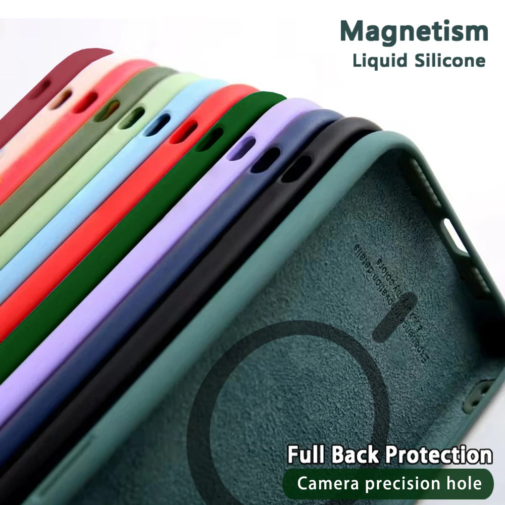 Magnetic Liquid Silicone Case – MagSafe Compatible | Camera Precise Cutout