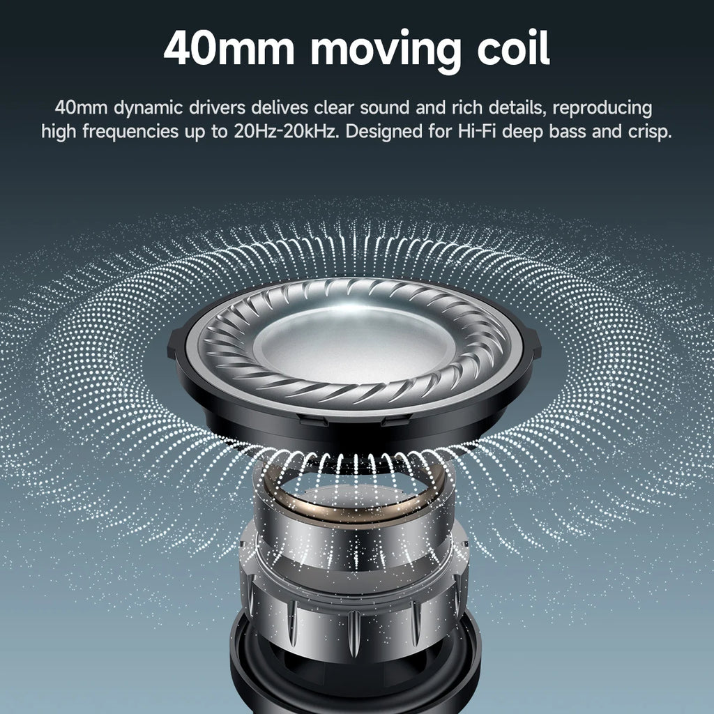 HOCO W65 Plus ANC Noise Reduction Bluetooth Headphones Over The Ear Wireless Big Earphone Hifi Sounds Sport Headsets With Button