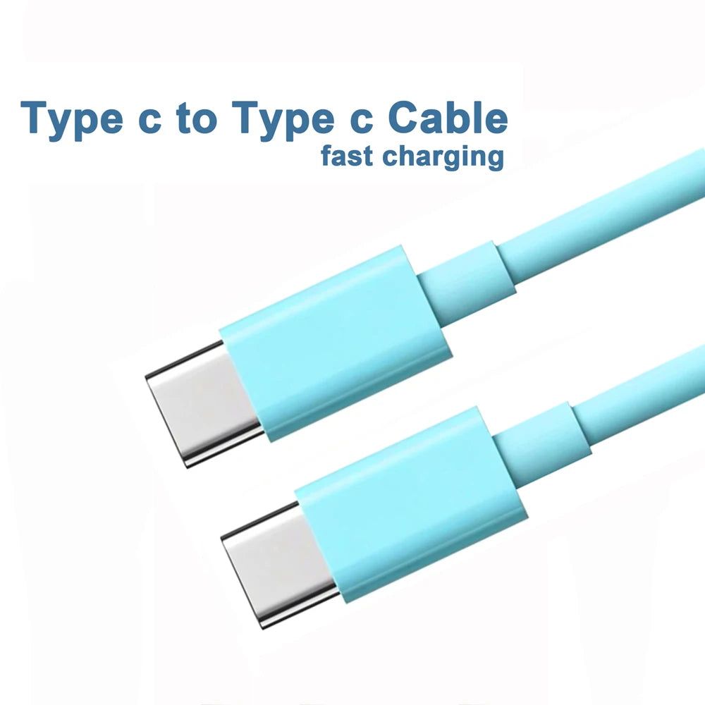 USB-C To USB-C Cable – 60W PD Fast Charge | High-Speed Data Transfer, Durable TPE Build
